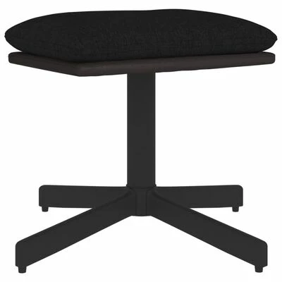 VidaXL Repose-pied Noir 60x60x39 cm Tissu et similicuir 1 VidaXL Repose-pied Noir 60x60x39 cm Tissu et similicuir