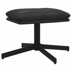 VidaXL Repose-pied Noir 45x29,5x39 cm Similicuir brillant