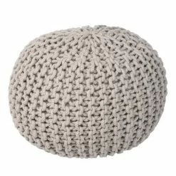 KidsDepot Pouf Bundy 40x32 cm Coton Gris