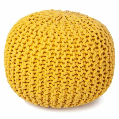 KidsDepot Pouf Bundy 40x32 cm Coton Jaune 1 KidsDepot Pouf Bundy 40x32 cm Coton Jaune