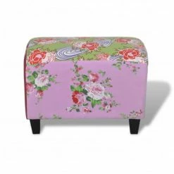Pouf capitonné PATCHWORK style de pastoralisme -Poufs Soldes image 3 240488