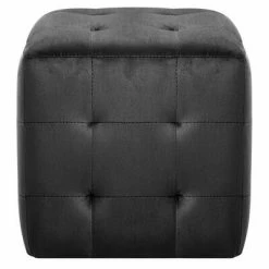 VidaXL 2 pcs Poufs Noir 30 x 30 x 30 cm Tissu velours 8 VidaXL 2 pcs Poufs Noir 30 x 30 x 30 cm Tissu velours -Poufs Soldes image 3 278386