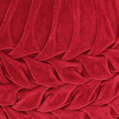 VidaXL Pouf Velours de coton Design de sarrau 40 x 30 cm Rouge 3 VidaXL Pouf Velours de coton Design de sarrau 40 x 30 cm Rouge – Image 3
