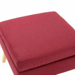 VidaXL Repose-pied Rouge bordeaux Tissu -Poufs Soldes image 3 288740