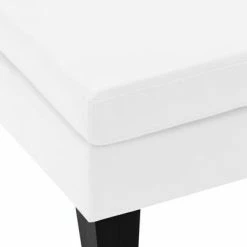 VidaXL Repose-pied Blanc Similicuir -Poufs Soldes image 3 288776