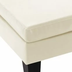 VidaXL Repose-pied Crème Similicuir -Poufs Soldes image 3 288781