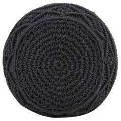 VidaXL Pouf fait à la main en macramé Anthracite 45x30 cm Coton 7 VidaXL Pouf fait à la main en macramé Anthracite 45x30 cm Coton -Poufs Soldes image 3 324005