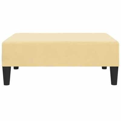 VidaXL Repose-pied Crème 78x56x32 cm Velours 3 VidaXL Repose-pied Crème 78x56x32 cm Velours – Image 3