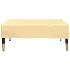 VidaXL Repose-pied Crème 78x56x32 cm Velours -Poufs Soldes image 3 337707