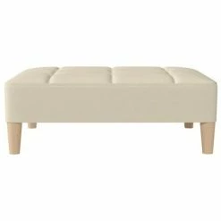VidaXL Repose-pied Crème 78x56x32 cm Tissu -Poufs Soldes image 3 337718