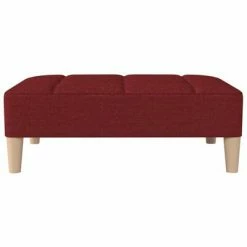 VidaXL Repose-pied Rouge bordeaux 78x56x32 cm Tissu -Poufs Soldes image 3 337724