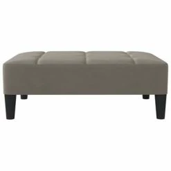 VidaXL Repose-pied Gris clair 78x56x32 cm Velours 8 VidaXL Repose-pied Gris clair 78x56x32 cm Velours -Poufs Soldes image 3 337728