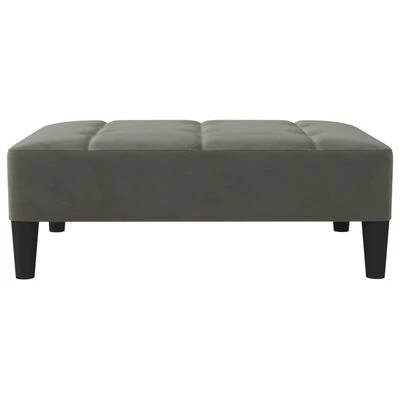 VidaXL Repose-pied Gris foncé 78x56x32 cm Velours 3 VidaXL Repose-pied Gris foncé 78x56x32 cm Velours – Image 3