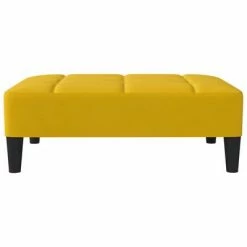 VidaXL Repose-pied Jaune 78x56x32 cm Velours -Poufs Soldes image 3 337735