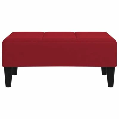 VidaXL Repose-pied Rouge bordeaux 78x56x32 cm Velours 3 VidaXL Repose-pied Rouge bordeaux 78x56x32 cm Velours – Image 3