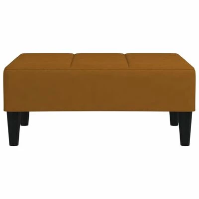 VidaXL Repose-pied Marron 78x56x32 cm Velours 3 VidaXL Repose-pied Marron 78x56x32 cm Velours – Image 3