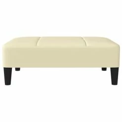 VidaXL Repose-pied Crème 78x56x32 cm Similicuir -Poufs Soldes image 3 337769