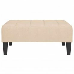 VidaXL Repose-pied Crème 78x56x32 cm Tissu -Poufs Soldes image 3 337779