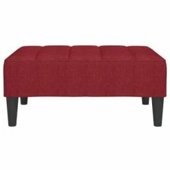 VidaXL Repose-pied Rouge bordeaux 78x56x32 cm Tissu -Poufs Soldes image 3 337785