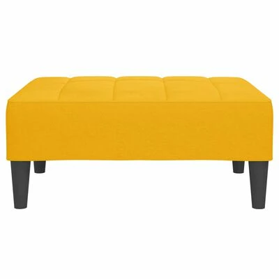 VidaXL Repose-pied Jaune 78x56x32 cm Velours 3 VidaXL Repose-pied Jaune 78x56x32 cm Velours – Image 3