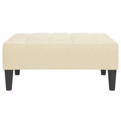 VidaXL Repose-pied Crème 78x56x32 cm Velours -Poufs Soldes image 3 337798