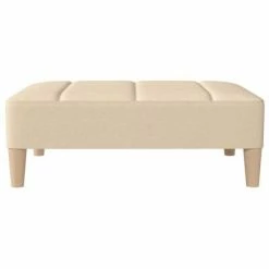 VidaXL Repose-pied Crème 78x56x32 cm Tissu -Poufs Soldes image 3 337802