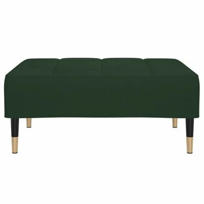 VidaXL Repose-pied Vert foncé 78x56x32 cm Velours 3 VidaXL Repose-pied Vert foncé 78x56x32 cm Velours – Image 3