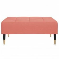 VidaXL Repose-pied Rose 78x56x32 cm Velours -Poufs Soldes image 3 337816
