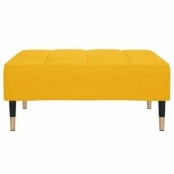 VidaXL Repose-pied Jaune 78x56x32 cm Velours -Poufs Soldes image 3 337819