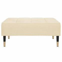 VidaXL Repose-pied Crème 78x56x32 cm Velours -Poufs Soldes image 3 337821