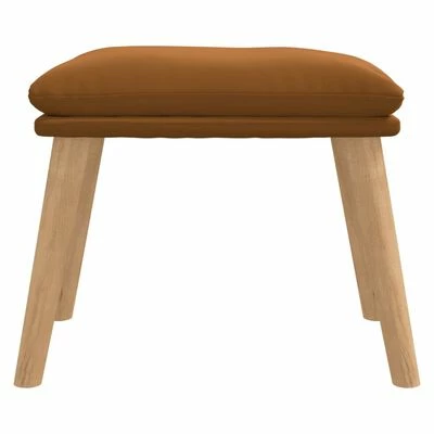 VidaXL Repose-pied Marron 45x29,5x39 cm Velours 3 VidaXL Repose-pied Marron 45x29,5x39 cm Velours – Image 3