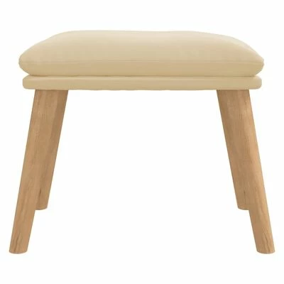 VidaXL Repose-pied Blanc crème 45x29,5x39 cm Velours 3 VidaXL Repose-pied Blanc crème 45x29,5x39 cm Velours – Image 3