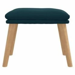 VidaXL Repose-pied Bleu 45x29,5x39 cm Velours -Poufs Soldes image 3 341445
