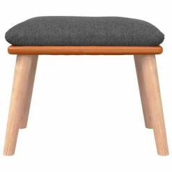 VidaXL Repose-pied Gris foncé 45x29,5x39 cm Tissu et similicuir -Poufs Soldes image 3 341447