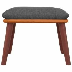 VidaXL Repose-pied Gris foncé 45x29,5x39 cm Tissu et similicuir -Poufs Soldes image 3 341480