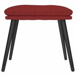 VidaXL Repose-pied Rouge bordeaux 45x29,5x39 cm Tissu -Poufs Soldes image 3 341501