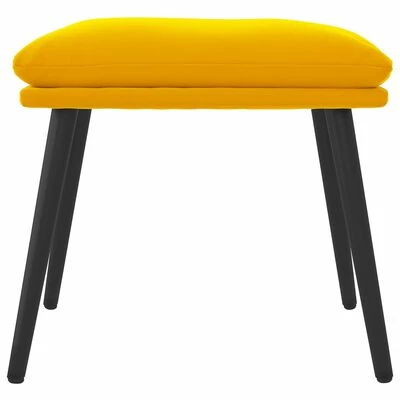 VidaXL Repose-pied Jaune moutarde 45x29,5x39 cm Velours 3 VidaXL Repose-pied Jaune moutarde 45x29,5x39 cm Velours – Image 3