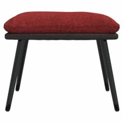 VidaXL Repose-pied Rouge bordeaux 45x29,5x39 cm Tissu et similicuir -Poufs Soldes image 3 341523