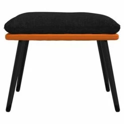 VidaXL Repose-pied Noir et orange 45x29,5x39 cm Tissu et similicuir 8 VidaXL Repose-pied Noir et orange 45x29,5x39 cm Tissu et similicuir -Poufs Soldes image 3 341532
