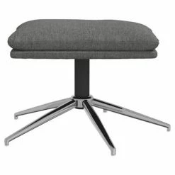 VidaXL Repose-pied Gris clair 60x60x39 cm Tissu -Poufs Soldes image 3 341545