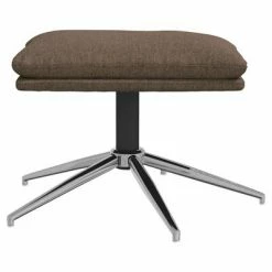 VidaXL Repose-pied Taupe 60x60x39 cm Tissu -Poufs Soldes image 3 341554