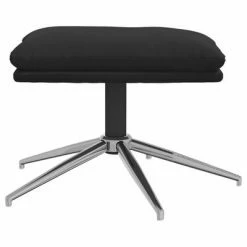 VidaXL Repose-pied Noir 60x60x39 cm Tissu microfibre -Poufs Soldes image 3 341562