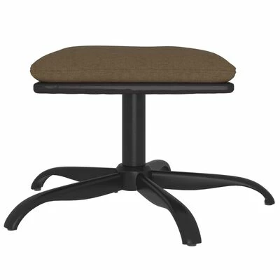 VidaXL Repose-pied Marron 60x60x39 cm Tissu et similicuir 3 VidaXL Repose-pied Marron 60x60x39 cm Tissu et similicuir – Image 3