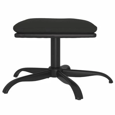 VidaXL Repose-pied Noir 60x60x39 cm Tissu et similicuir 3 VidaXL Repose-pied Noir 60x60x39 cm Tissu et similicuir – Image 3