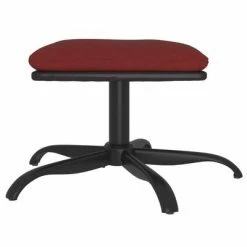 VidaXL Repose-pied Bordeaux 60x60x39 cm Tissu et similicuir -Poufs Soldes image 3 341604