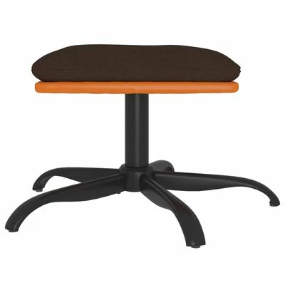 VidaXL Repose-pied Marron 60x60x39 cm Tissu et similicuir 3 VidaXL Repose-pied Marron 60x60x39 cm Tissu et similicuir – Image 3