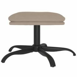 VidaXL Repose-pied Gris clair 60x60x39 cm Tissu microfibre -Poufs Soldes image 3 341622