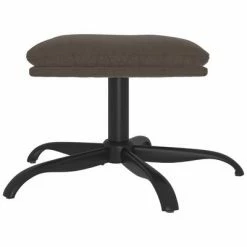 VidaXL Repose-pied Gris foncé 60x60x39 cm Tissu microfibre -Poufs Soldes image 3 341623