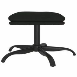 VidaXL Repose-pied Noir 60x60x39 cm Tissu microfibre -Poufs Soldes image 3 341624