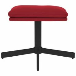 VidaXL Repose-pied Rouge bordeaux 60x60x39 cm Velours -Poufs Soldes image 3 341631